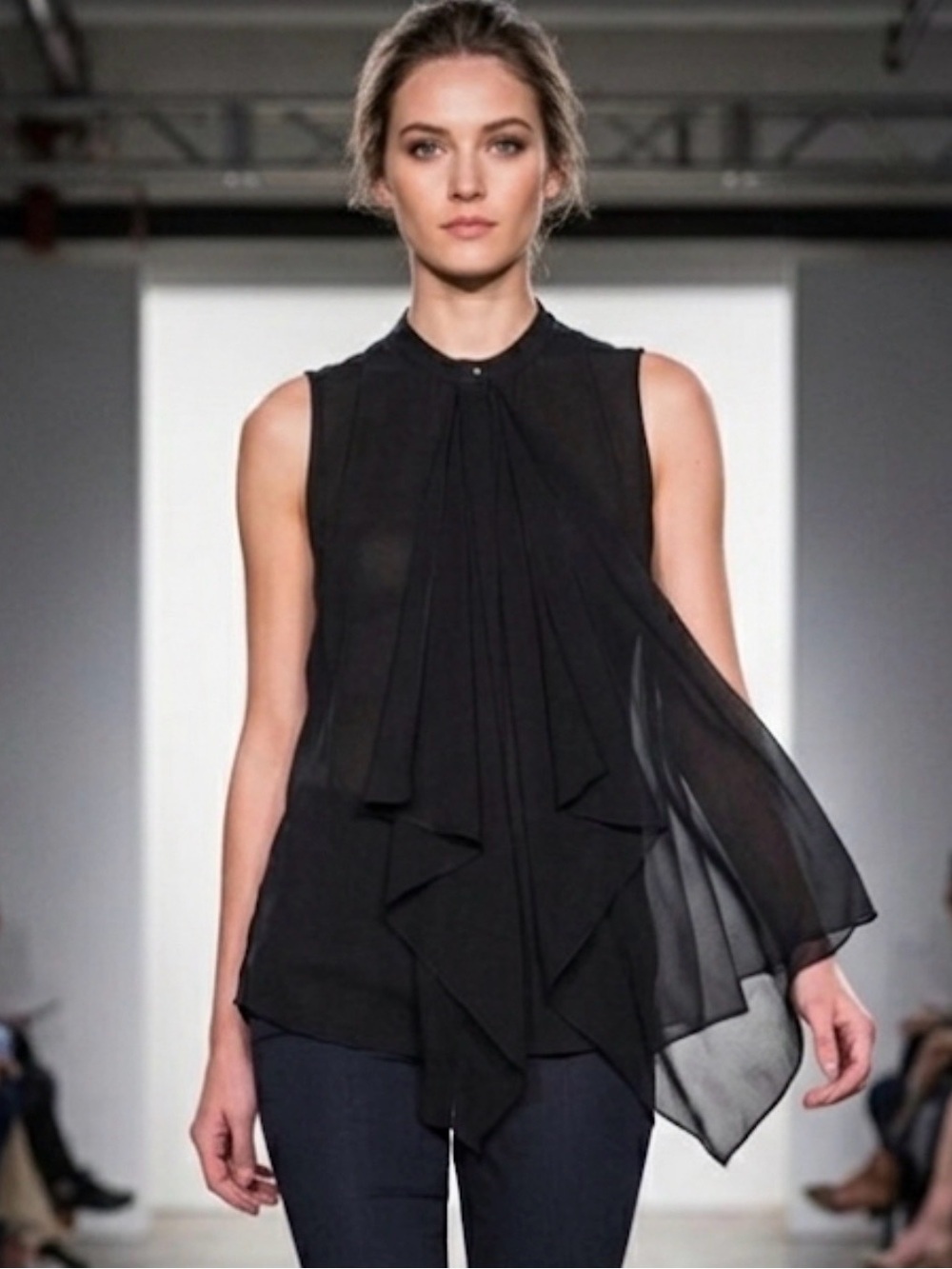 Forever 21 Sheer Black Sleeveless Blouse